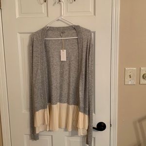 Grey open cardigan